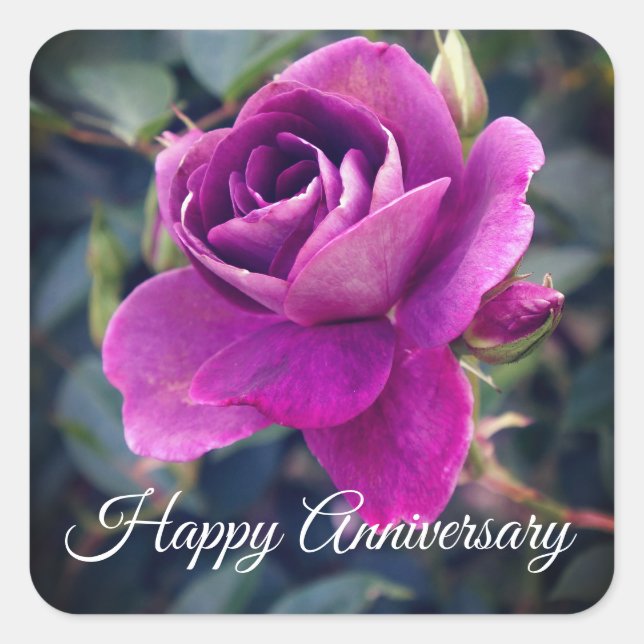 Happy Anniversary Burgundy Iceberg #2 Stickers (Front)