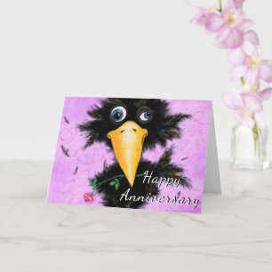 Happy Anniversary Card In Love Crow Romantic