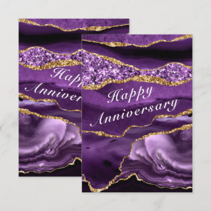 Happy Anniversary Card Purple Violet Agate God