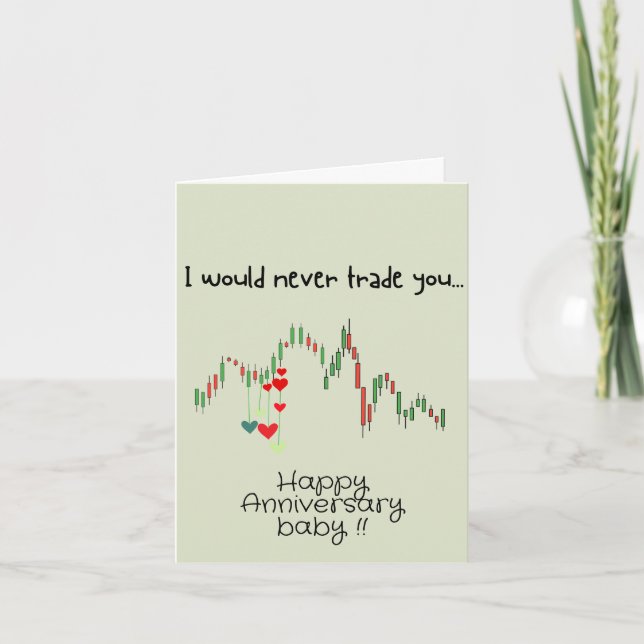 Happy Anniversary card- trader editable text Holiday Card (Front)
