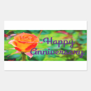 Happy Anniversary Caribbean Rose #1-2 Stickers