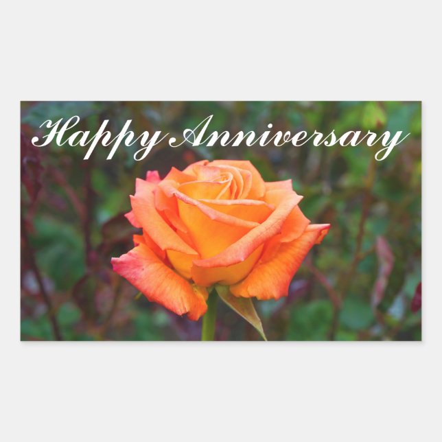 Happy Anniversary Caribbean Rose #2 Stickers (Front)