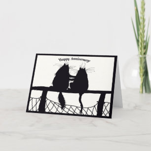 happy Anniversary ,cat Card