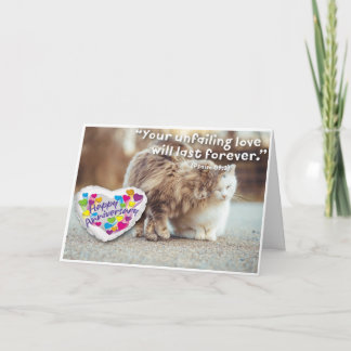 Happy Anniversary (Cats) - Christian Card