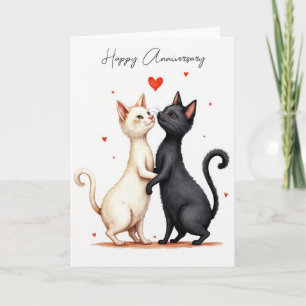 Happy Anniversary Cats Dancing Card