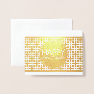 Happy Anniversary CinderStripe Foil Card