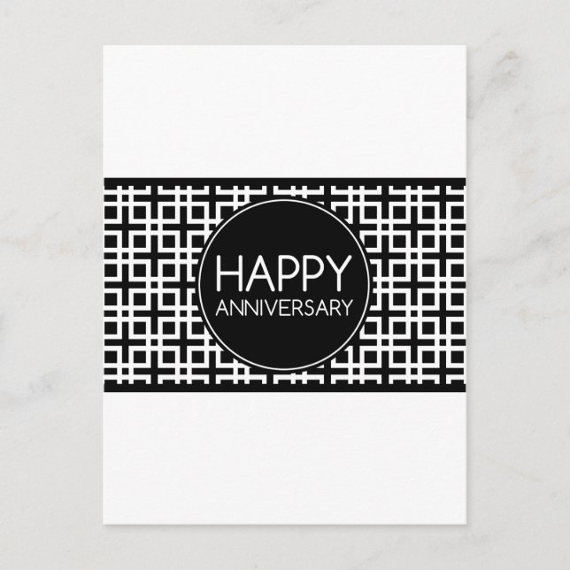 Happy Anniversary (cinderStripe) Postcard (Front)