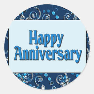 Happy Anniversary Classic Round Sticker