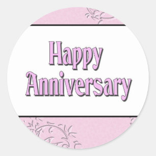Happy Anniversary Classic Round Sticker