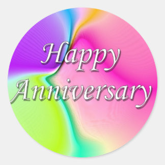 Happy Anniversary Classic Round Sticker