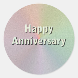 Happy Anniversary Classic Round Sticker