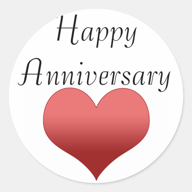 Happy Anniversary Stickers & Labels | Zazzle UK