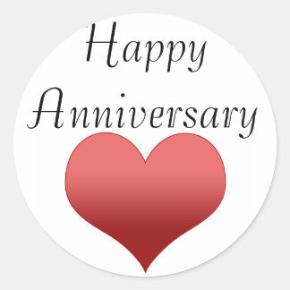 Happy Anniversary Classic Round Sticker