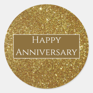 Happy Anniversary Classic Round Sticker