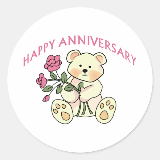 Happy Anniversary Classic Round Sticker