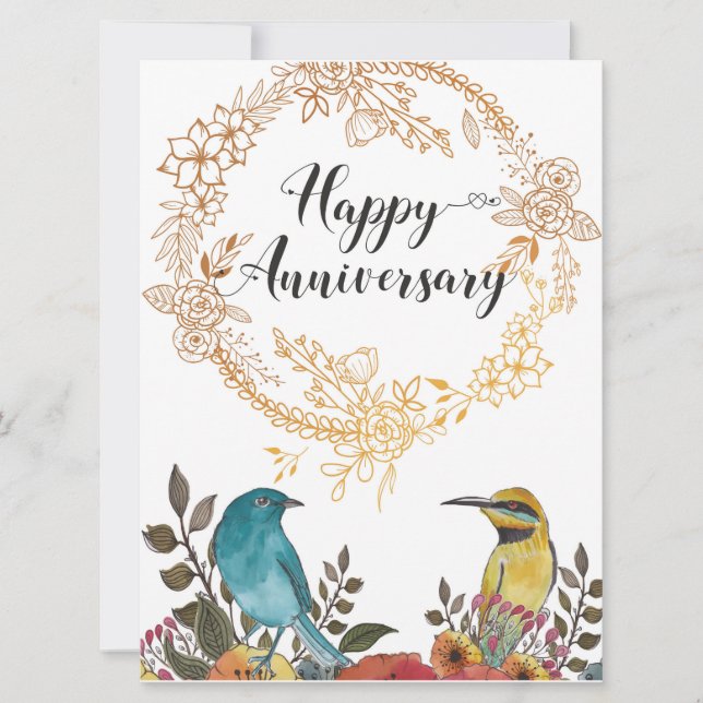 Happy Anniversary congratulations husband marriage Card (Front)