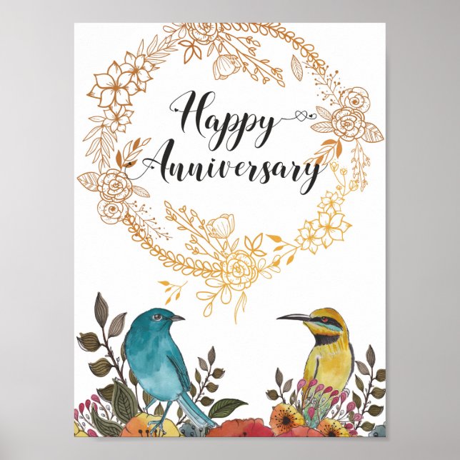 Happy Anniversary congratulations husband marriage Poster (Front)