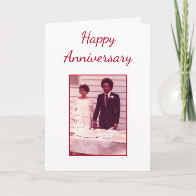 Happy Anniversary Couple Photo Card (Front)