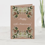 Happy Anniversary Customisable Cards<br><div class="desc">This Anniversary Card is part of the Rustic Brown Vintage Collection that can be viewed in my gallery. Stunning, Elegant, Modern and Sophisticated. White Roses have been tinted to match the rustic brown background. This design appears as though it has come from the past, a different era in time. Perhaps...</div>