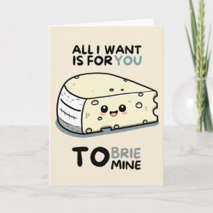 Happy Anniversary Cute Funny Simple Brie Card