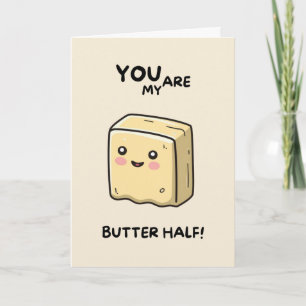 Happy Anniversary Cute Funny Simple Butter Card