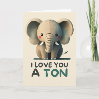 Happy Anniversary Cute Funny Simple Elephant Card