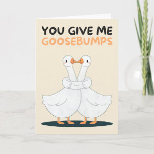 Happy Anniversary Cute Funny Simple Goose Card