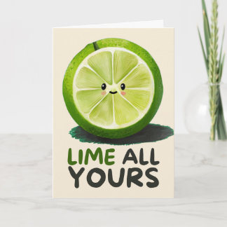 Happy Anniversary Cute Funny Simple Lime Card