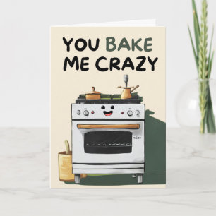 Happy Anniversary Cute Funny Simple Oven Card