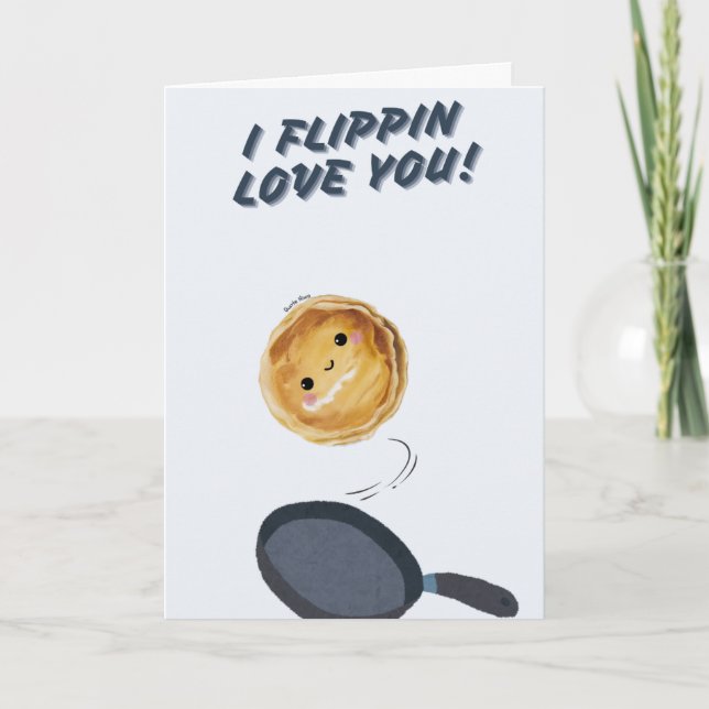Happy Anniversary Cute Funny Simple Pancake Card (Front)