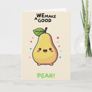 Happy Anniversary Cute Funny Simple Pear Card