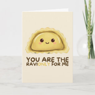 Happy Anniversary Cute Funny Simple Ravioli Card