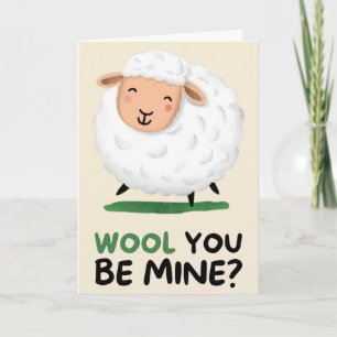 Happy Anniversary Cute Funny Simple Sheep Card
