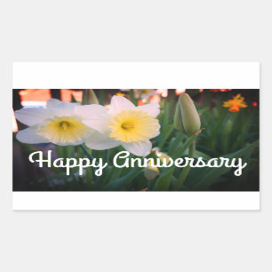Happy Anniversary Daffodil Stickers