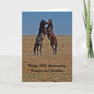 Happy Anniversary Dancing Horses Click Up Yr Heels Card