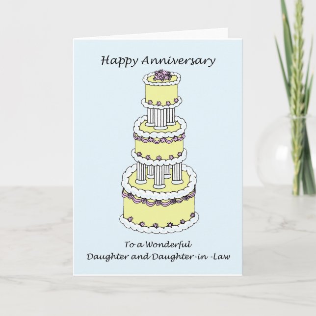 Happy Anniversary Daughter and Daughter in Law Card (Front)