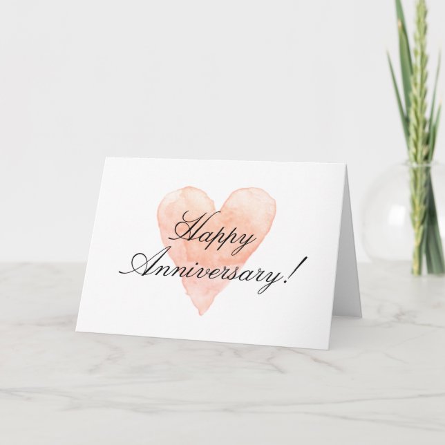 Happy Anniversary Day cards with romantic heart (Front)