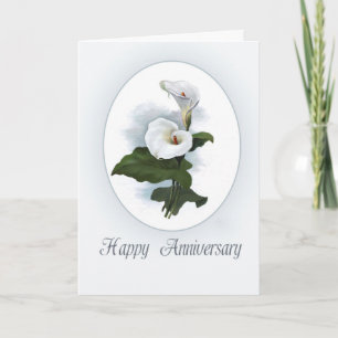 Happy Anniversary, Elegant White Calla Lily Card
