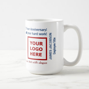 Happy Anniversary Employee Business Logo Slogan Coffee Mug