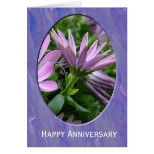 Happy Anniversary flower card.
