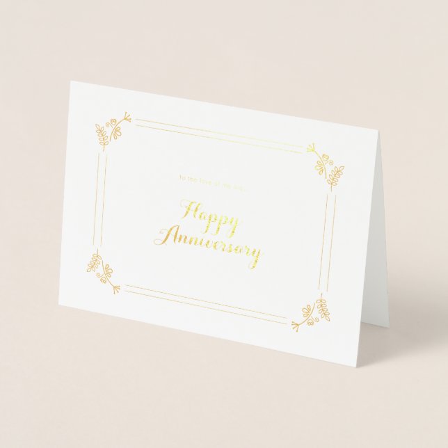 Happy Anniversary Foil Card (Front)