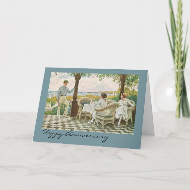 Happy Anniversary for Tennis Lovers Card (Front)