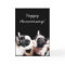 Happy Anniversary French bulldog greeting card
