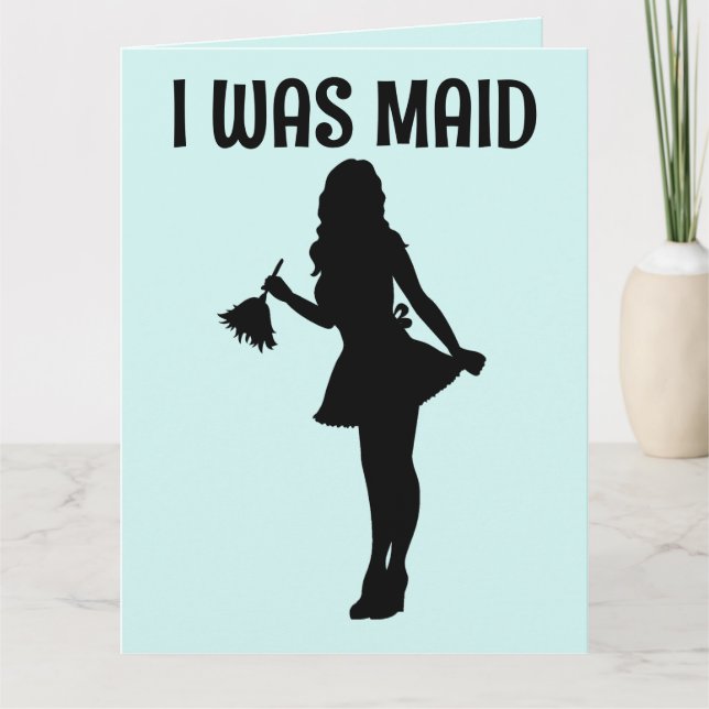 HAPPY ANNIVERSARY FRENCH MAID CARD FOR HUSBAND (Front)