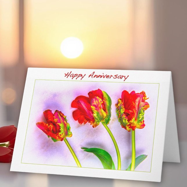 Happy Anniversary French Tulips Card (Creator Uploaded)