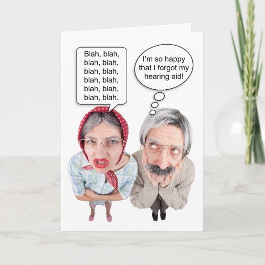 Happy Anniversary Funny Old Couple Card Zazzle Co Uk