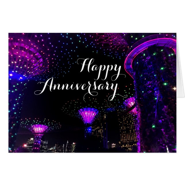 Happy Anniversary Gardens by the Bay #5 Card (Front Horizontal)