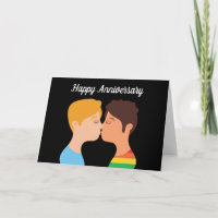 Happy Anniversary Gay Men Couple Romantic Love You