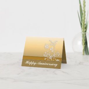 happy anniversary golden greeting card