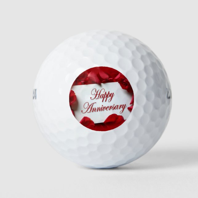 **HAPPY ANNIVERSARY GOLFER*** GOLF BALL (Front)